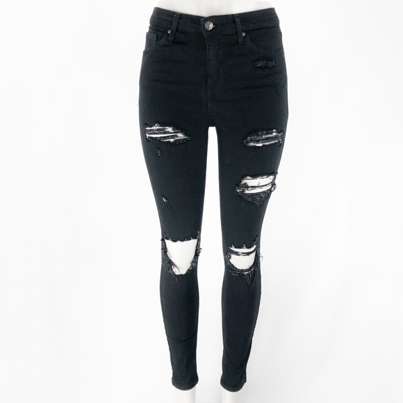 Topshop Denim - TOPSHOP Moto Jamie High Waist Destroyed Jeans! 28